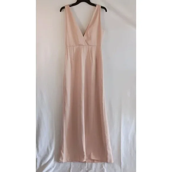 BHLDN Anthropologie Pale Pink Gown Prom Formal Wedding Size 8 - Picture 5 of 16